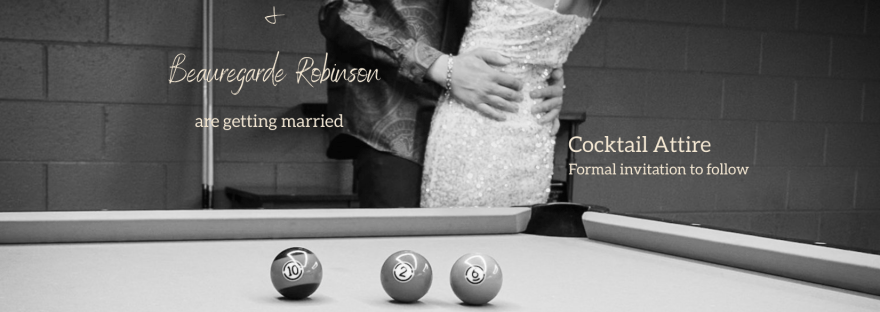 DIY wedding save the date designed in Canva